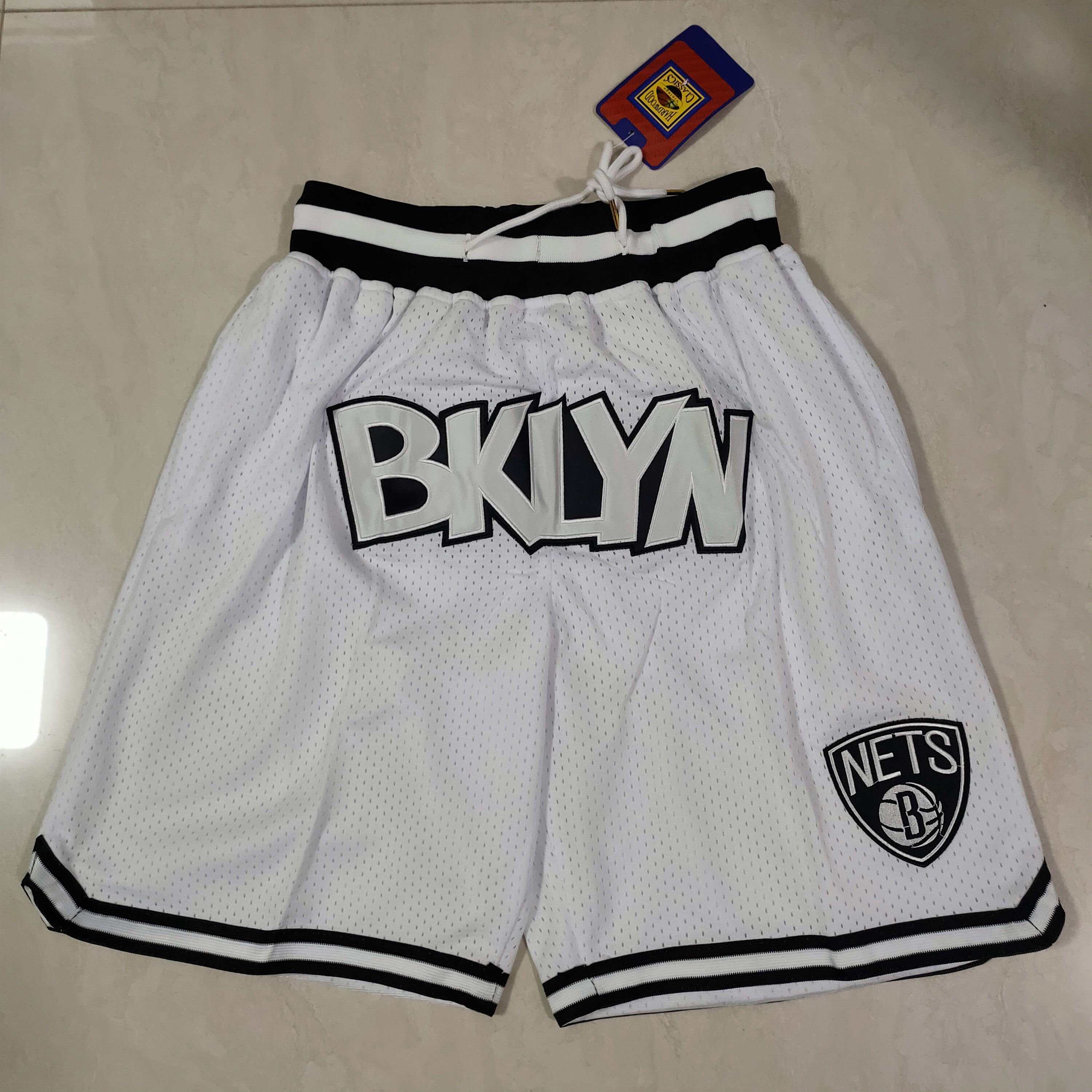 Men NBA 2021 Brooklyn Nets White Shorts->brooklyn nets->NBA Jersey